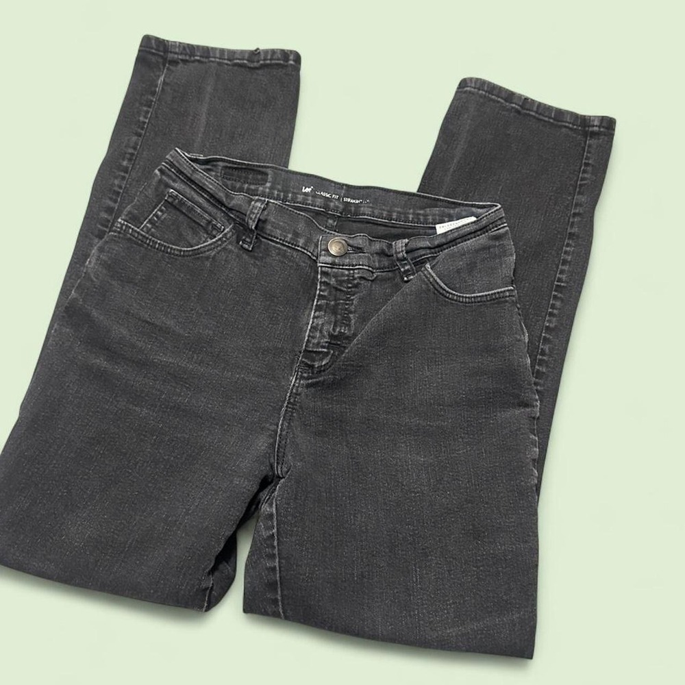 Black Lee high-waisted skinny jeans
